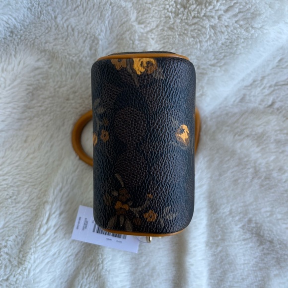 NWT Coach Mini Rowan Bag Charm with Signature Floral Print - Picture 6 of 11